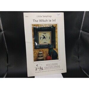 5/$25 The Witch is In! HALLOWEEN Cross Stitch Chart by Hillside Samplings